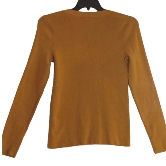 Tommy Hilfiger Mustard Yellow Embroidered Long Sleeve Knit Pullover Swea… - Picture 6 of 6